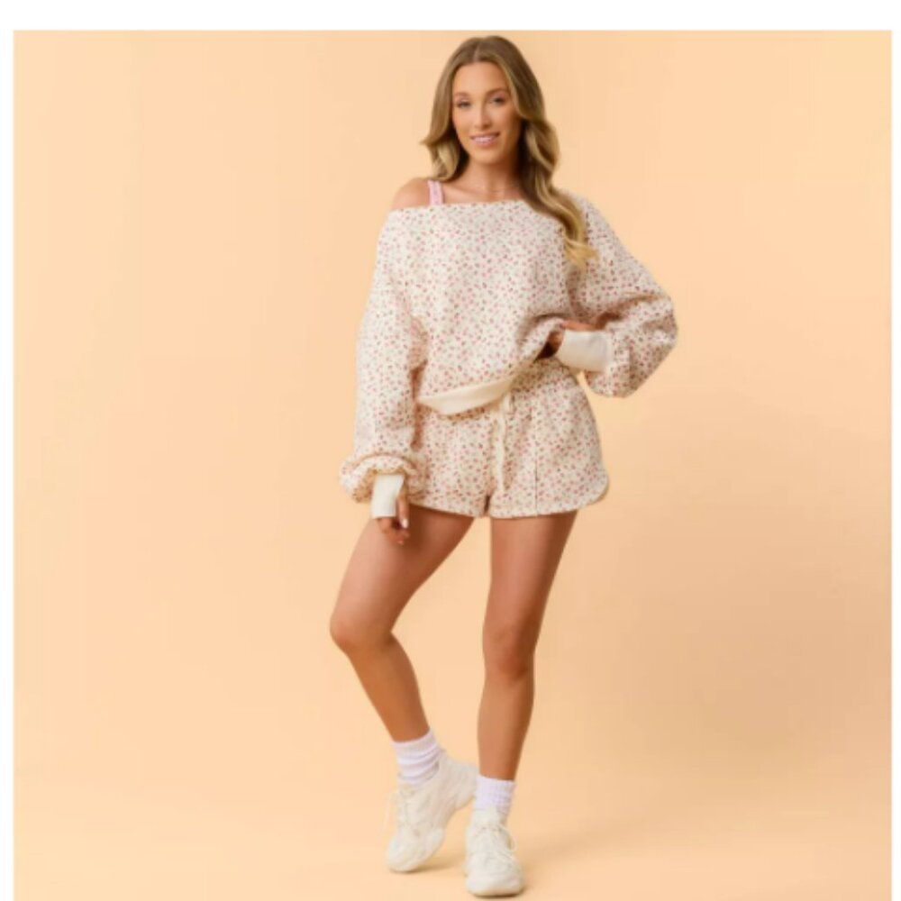 2pc Blogilates Women's Dance Studio Off the Shoulder Sweatshirt & Dress - Medium - Picture 4 of 10